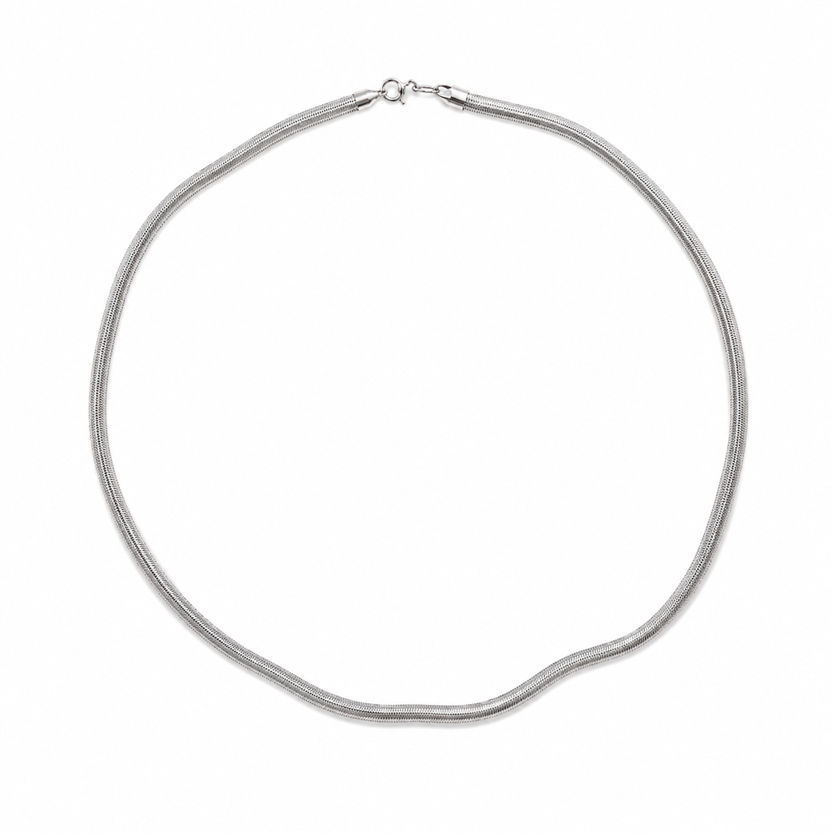COLLAR ACERO PLATEADO SNAKE