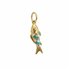 TURQUOISE FISH CHARM