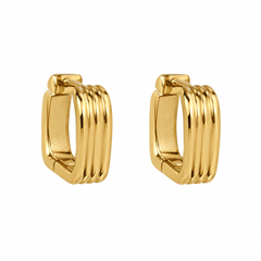 Pendientes Sira, aros gruesos de plata 925 de 1,5 cm