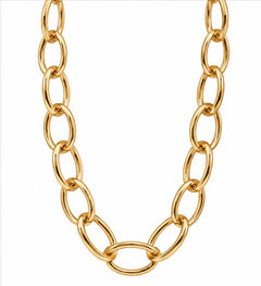 Collar Oria dorado de latón con baño de oro