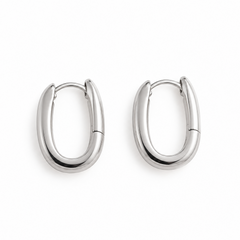 Pendientes Febe de plata 925 en forma de luna