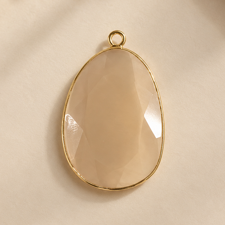 Charm Aurora de piedra facetada, vista 9 - Alma de Plata