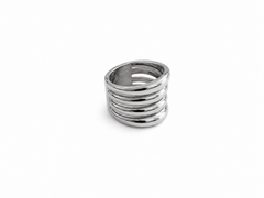 ANILLO ACERO PLATEADO Talla 16
