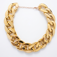 COLLAR CADENA FIESTA DORADO
