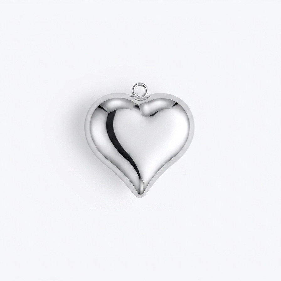 PENDIENTES CORAZÓN PLATEADO