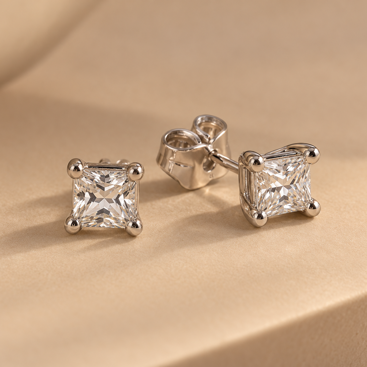 Pendientes Cira de plata 925, detalle