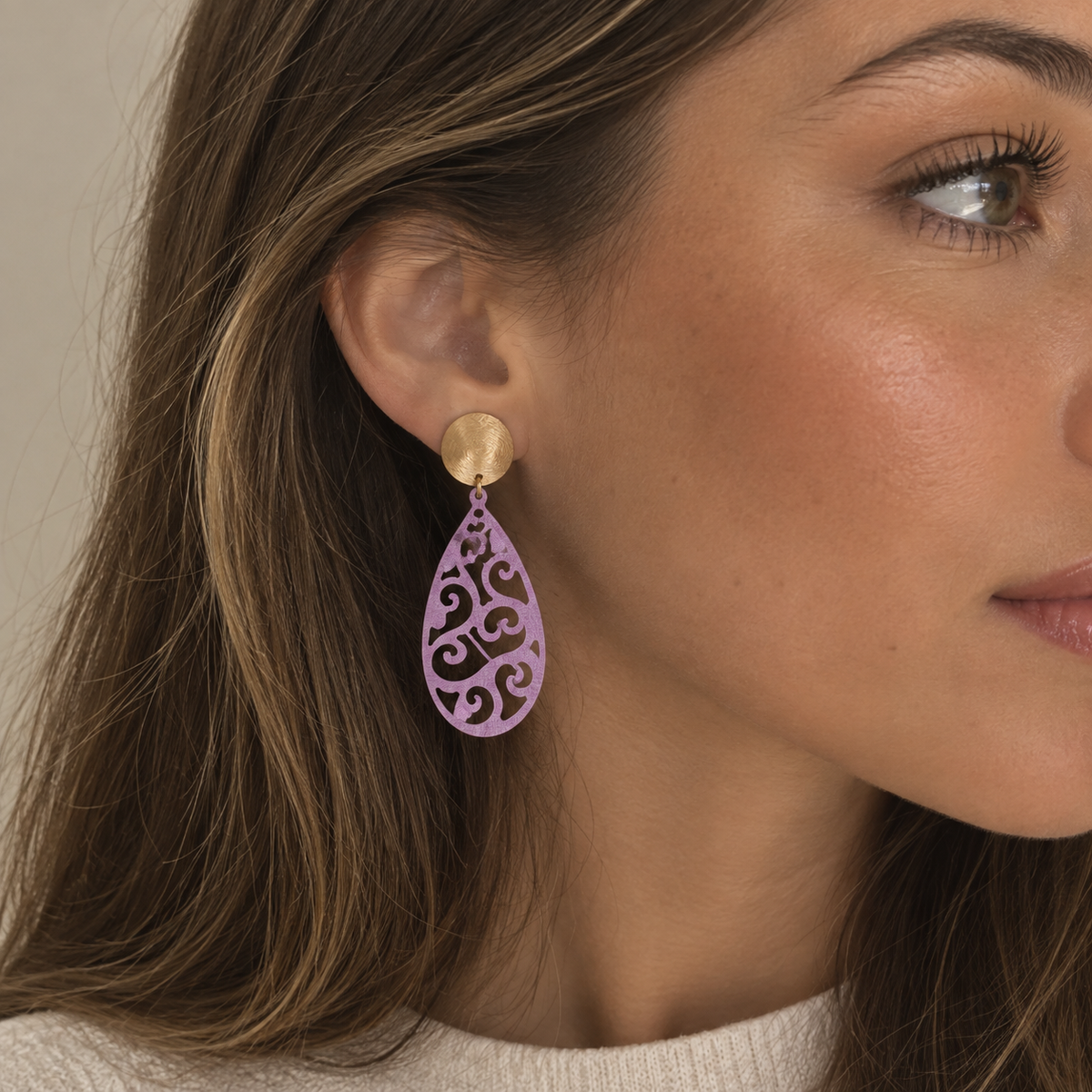 PENDIENTES VIOLETA