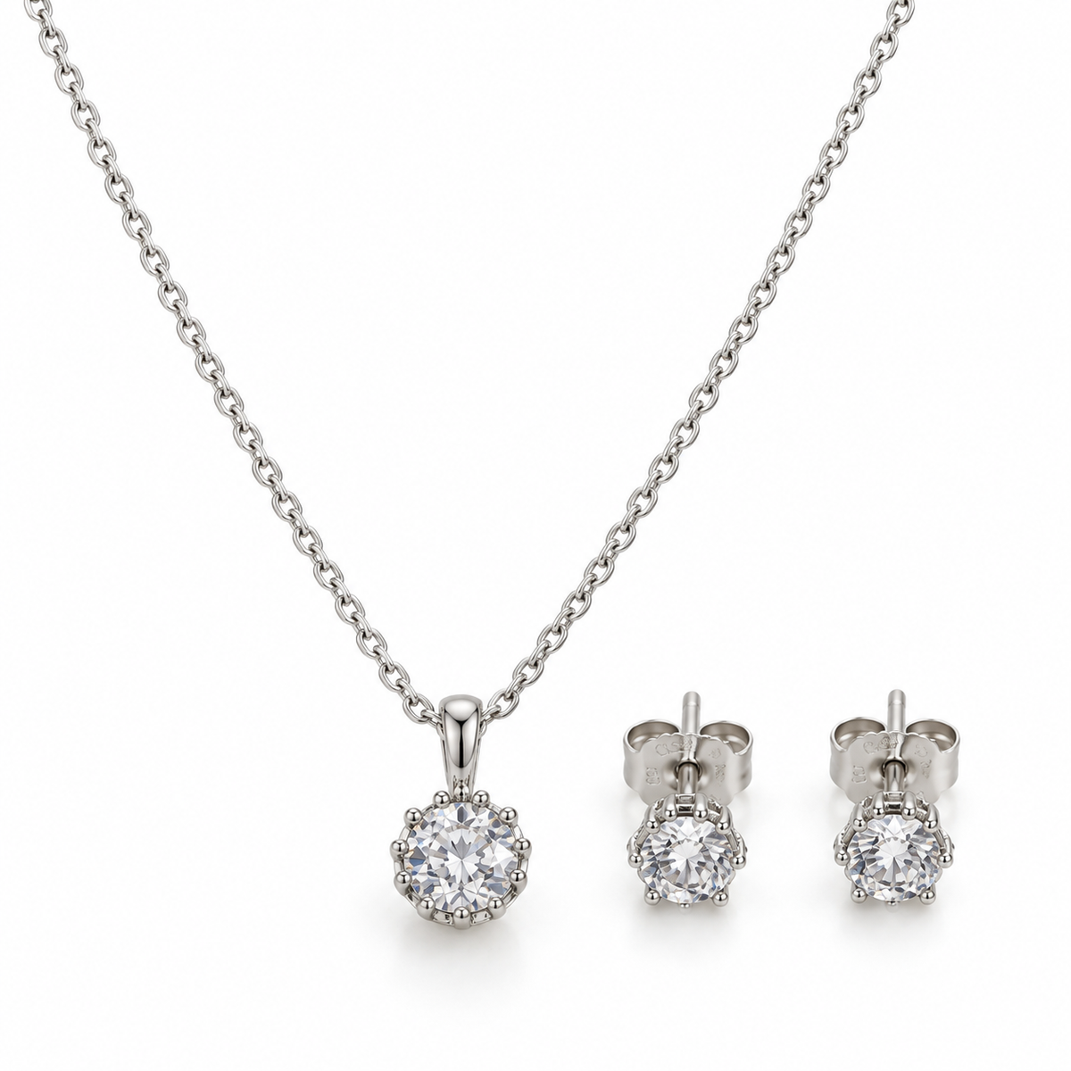 Pack Alhena, collar y pendientes de plata 925 a juego