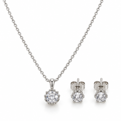 Pack Alhena, collar y pendientes de plata 925 a juego