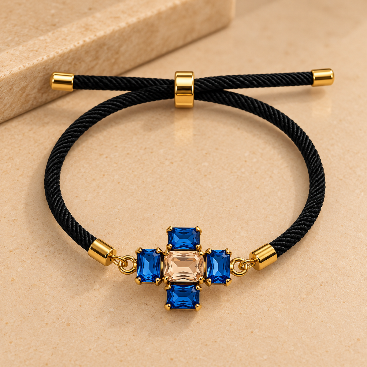 Pulsera Esenza de bisutería con baño de oro y cristales