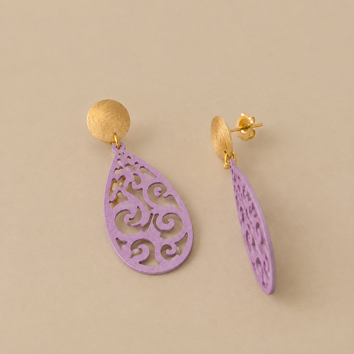 PENDIENTES VIOLETA