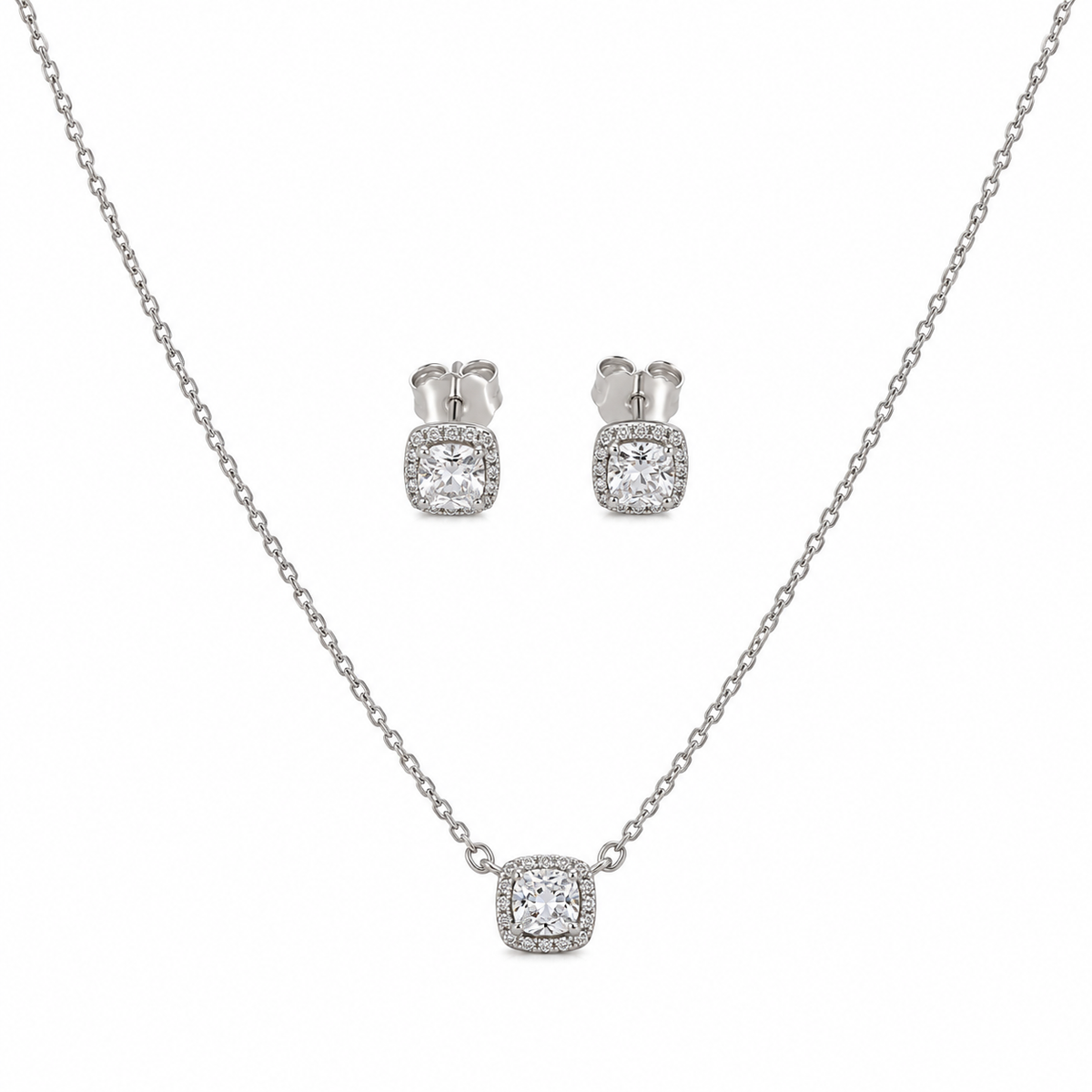 Pack Albora, collar y pendientes de plata 925 a juego