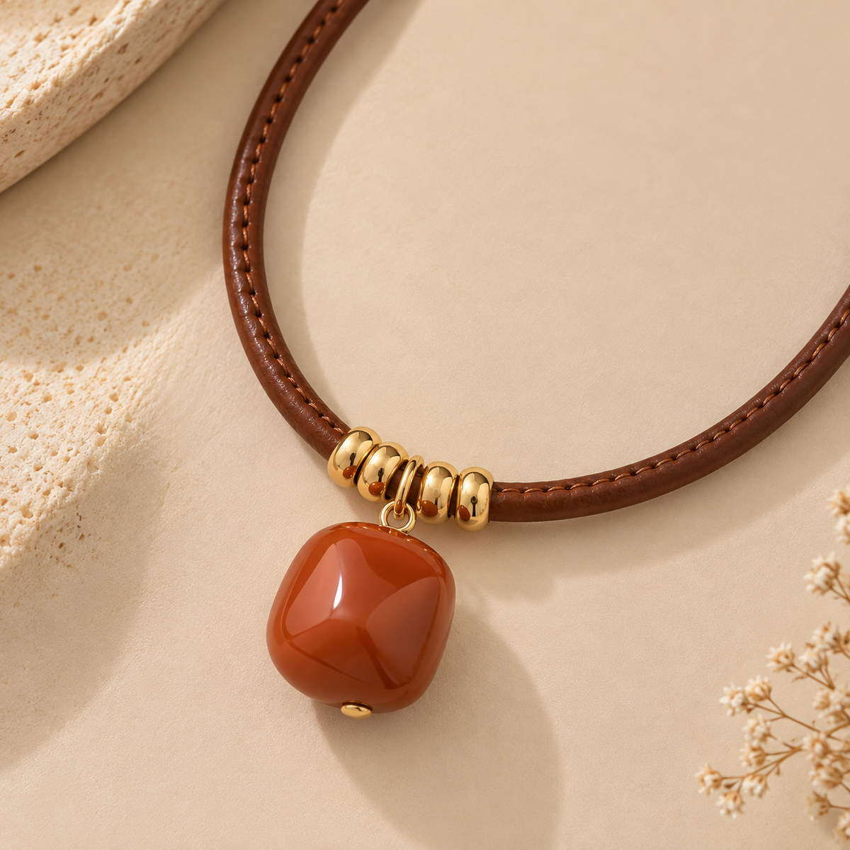 COLLAR PIEDRA GRANA