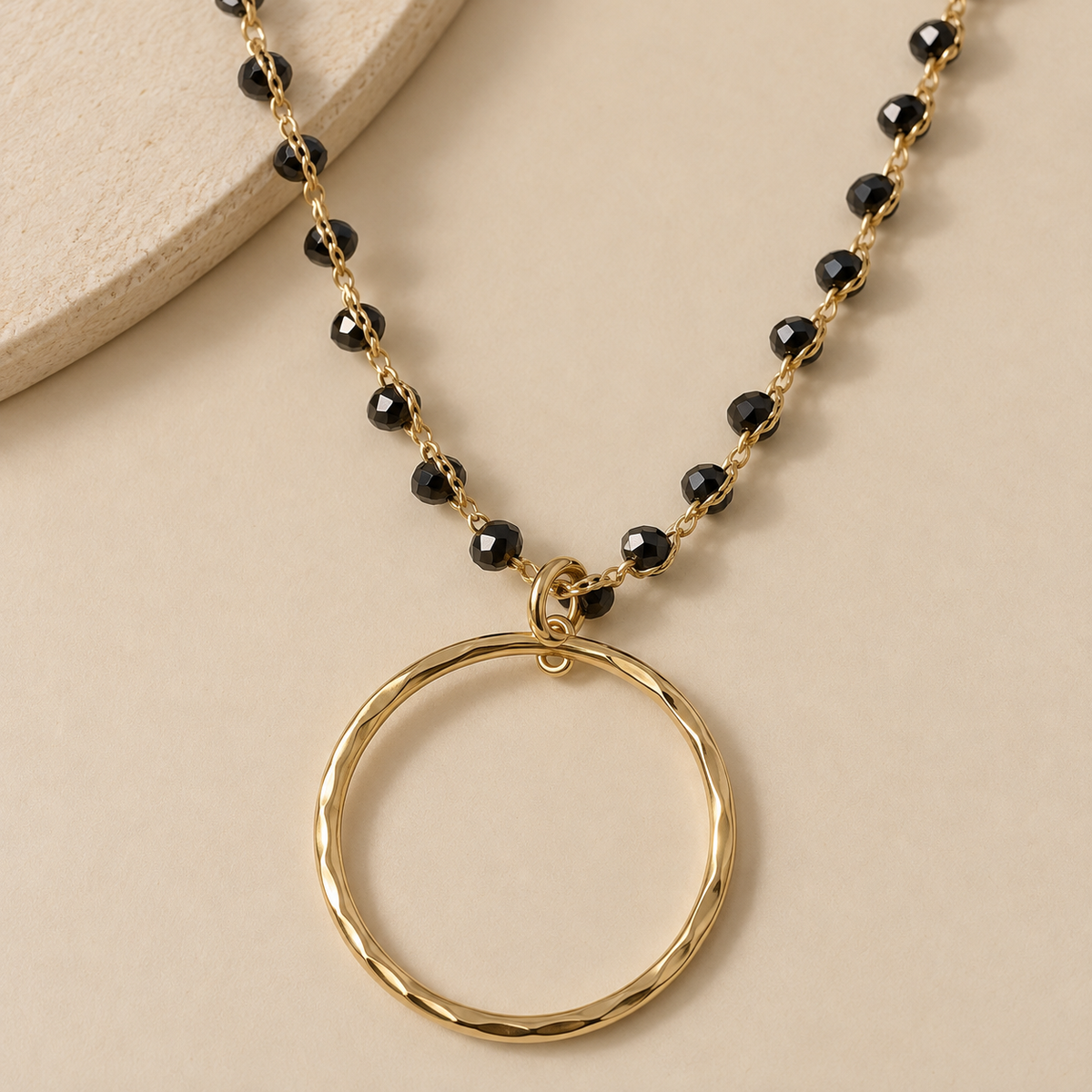 Collar de piedra Aurea con charm - Alma de Plata