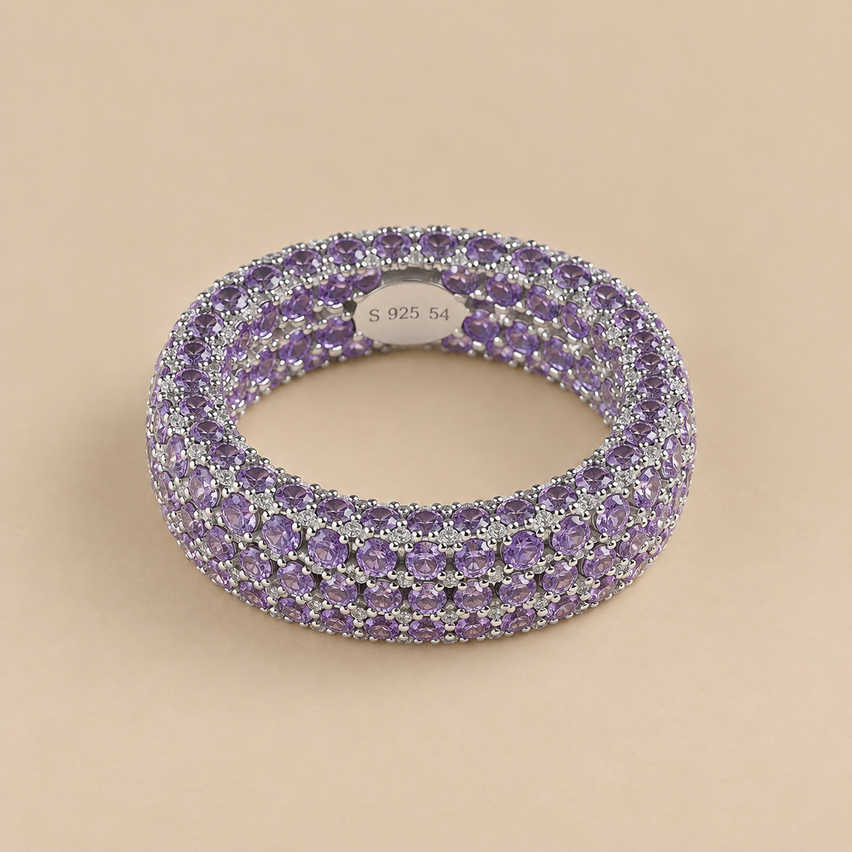 Anillo Luxe de plata 925 con circonitas - Alma de Plata