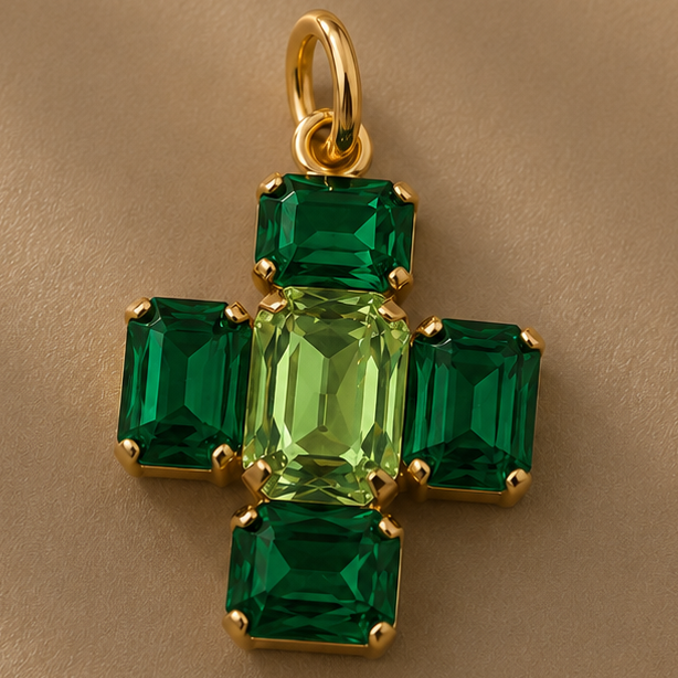 Charm Cruz Esenza Maxi de cristales, vista 7 - Alma de Plata