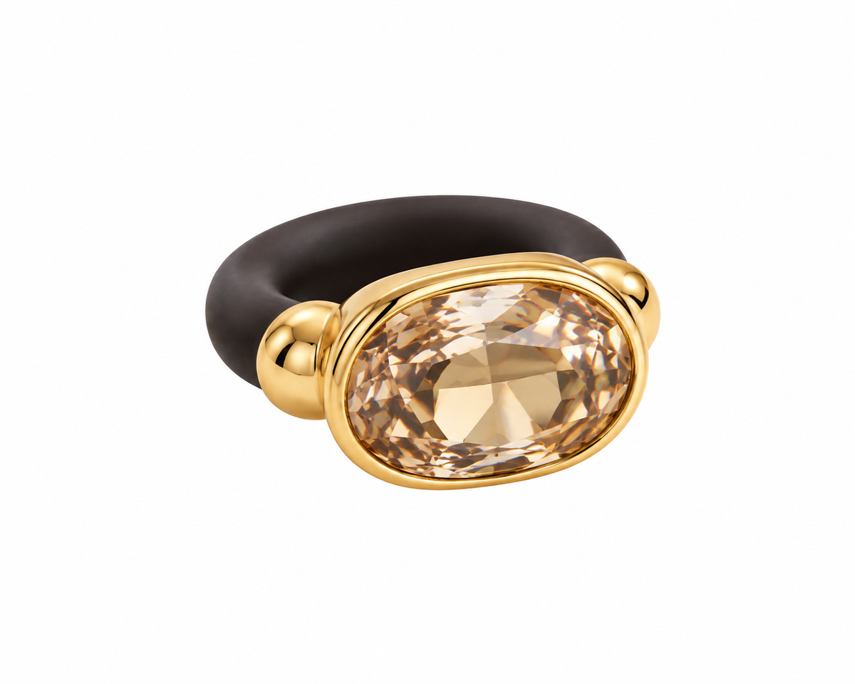 EBONY STONE RING