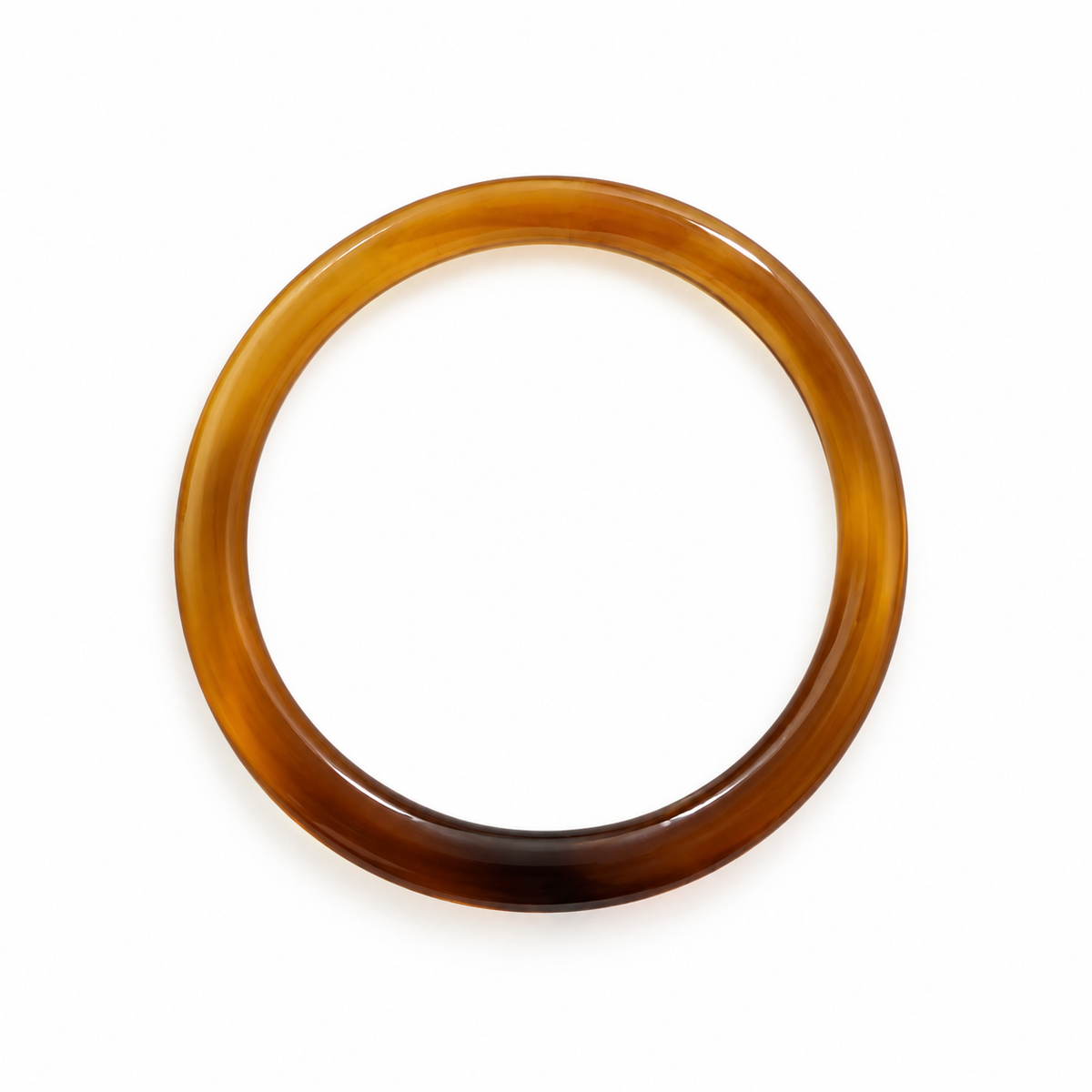 Pulsera Resina Nova caramelo brillante - Alma de Plata