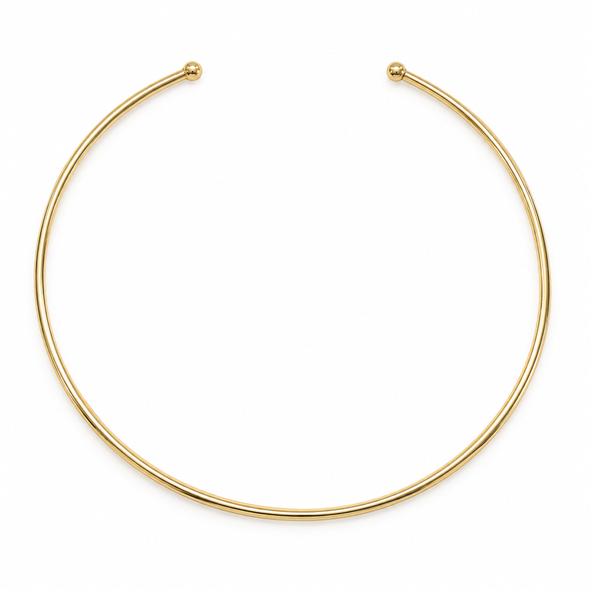 Choker Nis rígido de latón con baño de oro - Alma de Plata