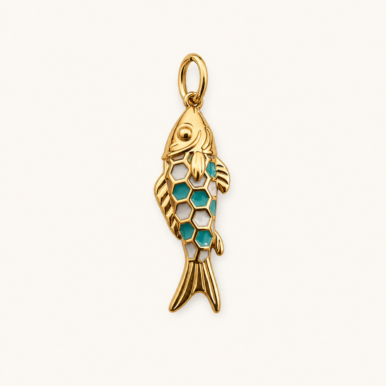 TURQUOISE FISH CHARM