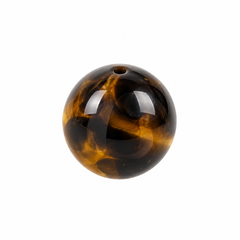 Charm Elna marrón galaxia - esfera de resina marmolada - Alma de Plata