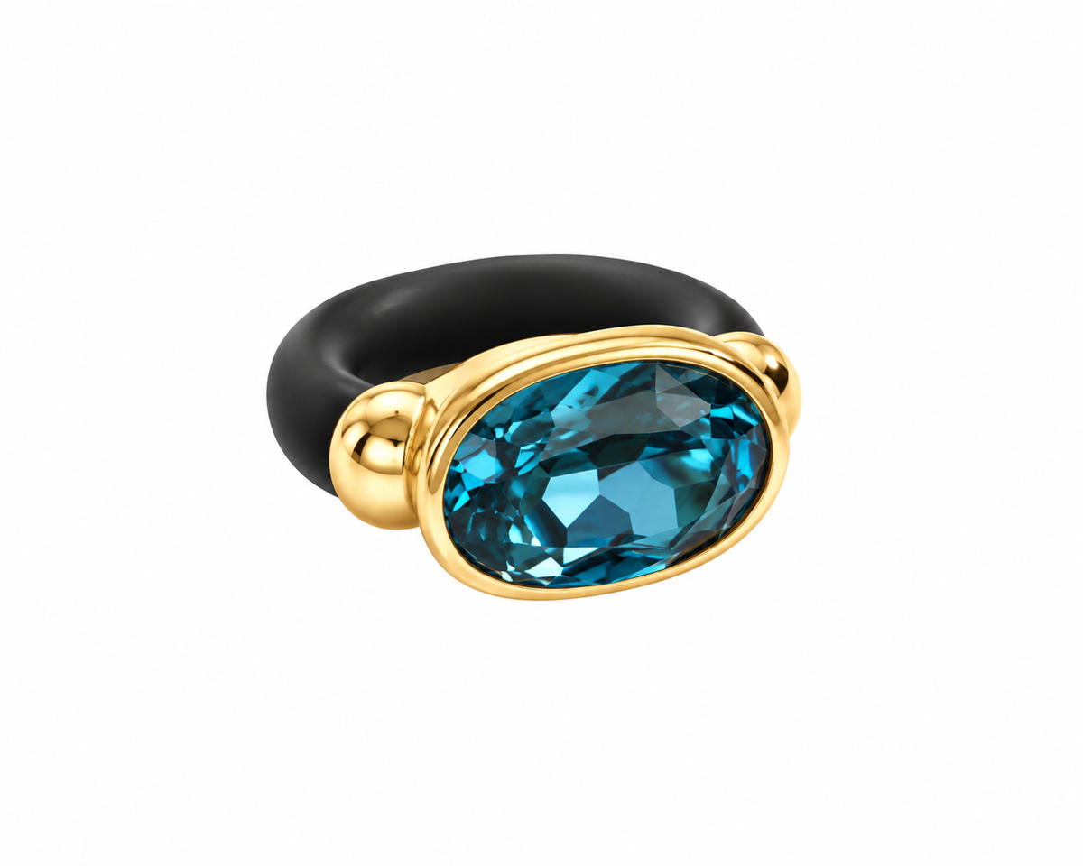 EBONY STONE RING
