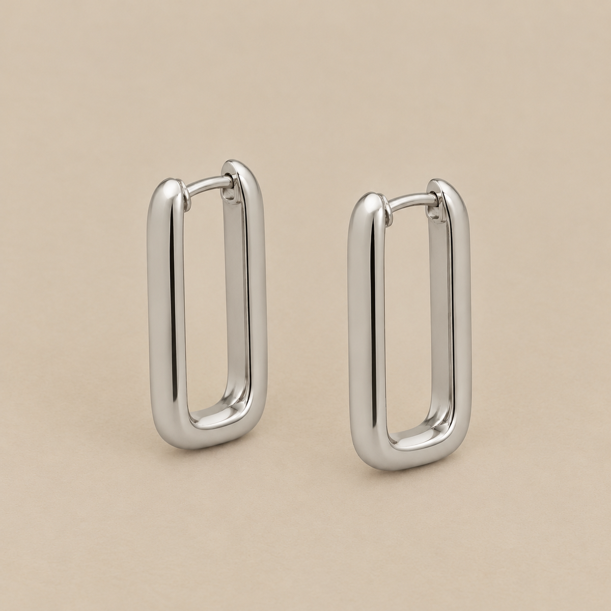 Pendientes Aria, aros gruesos de plata 925 puestos