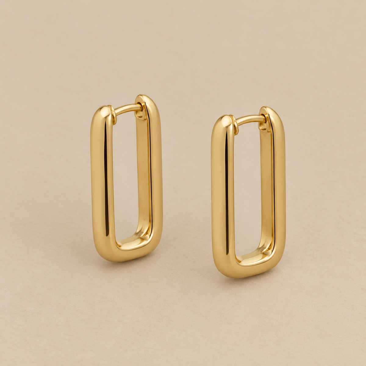 Pendientes Aria, aros gruesos de plata 925 con baño de oro