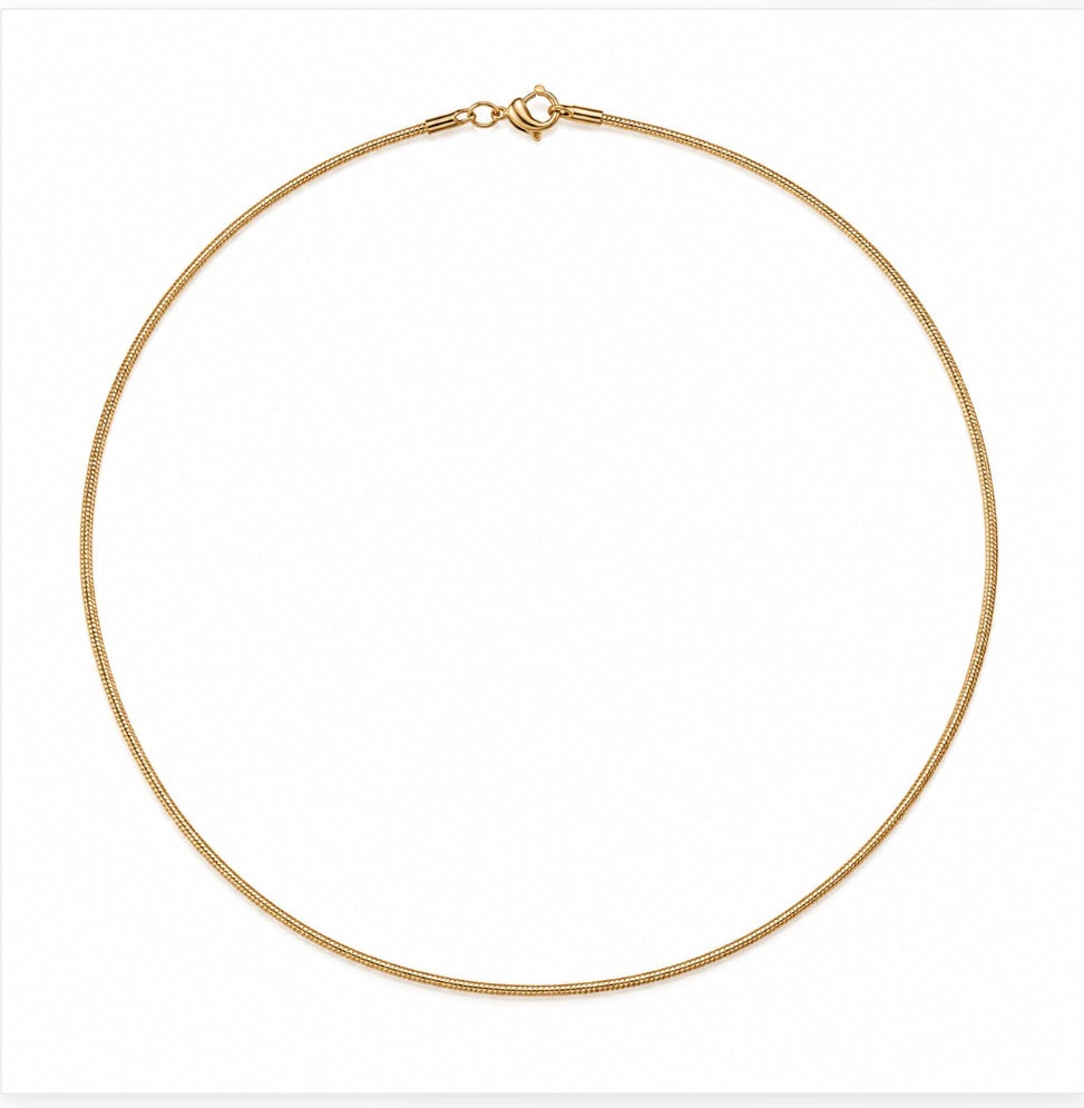 Choker Iria de latón con baño de oro de 13,5 cm