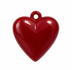 Charm Amora de resina en forma de corazón, color burdeos