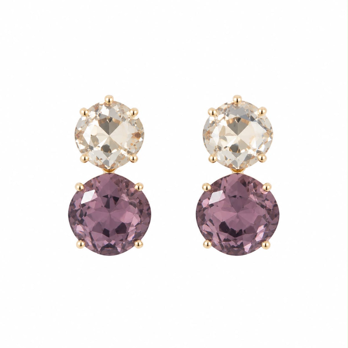 Pendientes Iris de latón dorado de 2,5 cm