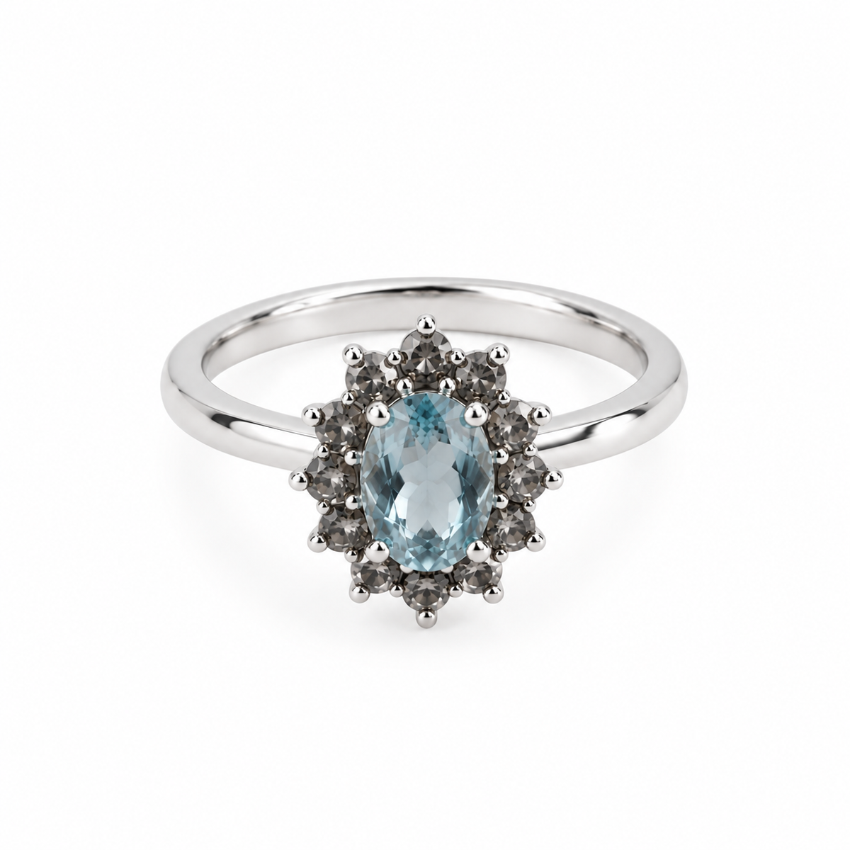 Anillo Tanza de plata con circonita en varios colores