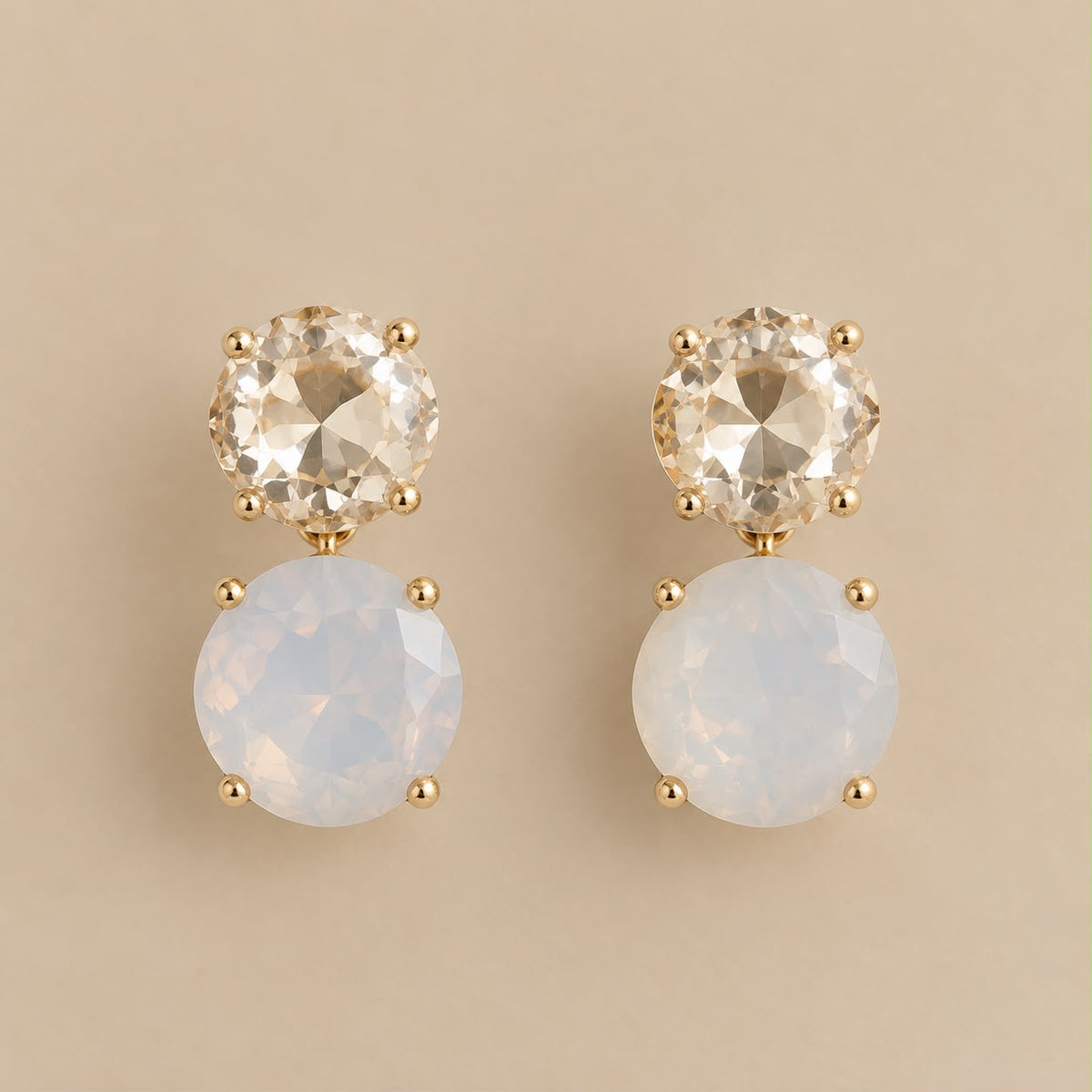 Pendientes Iris de latón con baño de oro
