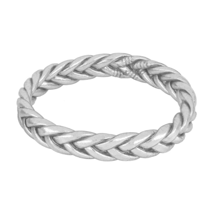 PULSERA PAN DE ORO TRENZADA DOBLE